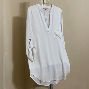 GISSON LATIMER FAUX BUTTON SLEEVE LONG BLOUSE SZ MEDIUM